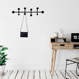 Wallity Gancho de Pared Rod Negro